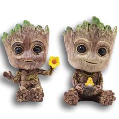 Imagem de Mini Groot Estatueta Miniatura Modelo Home Acessórios Artefato de Descompressão Kids 2PCs Bundle Set