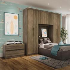 Imagem de Guarda Roupa Infantil 6 Portas 2 Gavetas Porto Legno com Cabeceira Car