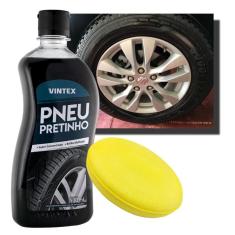 Imagem de Kit Pneu Pretinho Vintex 500ml + Aplicador de Espuma