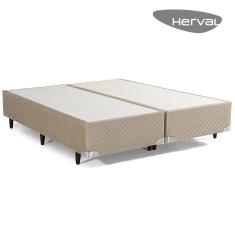 Imagem de Base Cama Box Herval King Pallace, 39x193x203 cm, Suede Bege