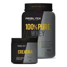 Imagem de Kit Whey 100% Pure + Creatina 100% Pura Monohidratada 300G- Probiotica