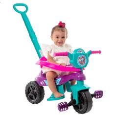 Imagem de Triciclo Infantil De Passeio 3 Rodas Com Empurrador Ideal Para Seu Bebê Com Garantia e Conforto