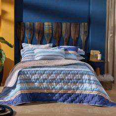 Imagem de Jogo Cama Casal Premium Teka Florença Náutico 180 Fios 4 Pçs