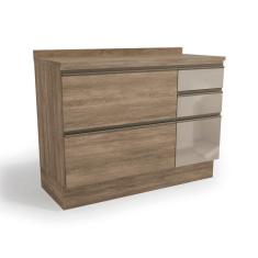 Imagem de Balcão de Cozinha Bruges com Tampo 1 PT 4 GV Nogal