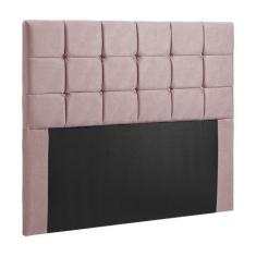Imagem de Cabeceira Julia Cama Box Casal 140cm Estofada Em Veludo Rose Vs Decor