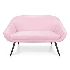 Imagem de Namoradeira Suede Rosa Bebê de Ferro