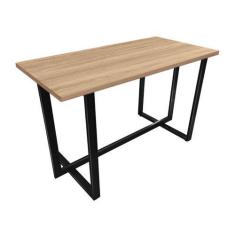 Imagem de Mesa Halden C/ Tampo 120 X 60 Cm Escritório Preto/Jade - Genus Móveis