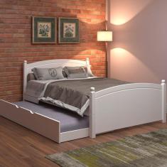Imagem de Cama Casal com Cama Auxiliar De Madeira Woodstore