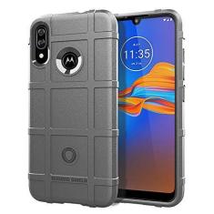 Imagem de Capa para Moto E6S, capa de material de fibra de carbono, macia, antiderrapante, antiimpressões digitais, capa totalmente protetora para Moto E6S