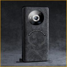 Imagem de Para huawei p50 p40 p30 companheiro honra 50 40 30 20 pro nova 8 7 6 couro camurça magnético caso de carregamento sem fio, bk, para mate20pro