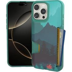 Imagem de Smartish® Capa carteira para iPhone 16 Pro Max - Wallet Slayer Vol. 1 [fina + protetora] Suporte para cartão de crédito - Capa com compartimento oculto testada contra quedas compatível com Apple