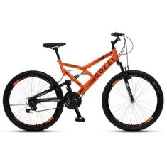 Imagem de Bicicleta Aro 26 Dupla Suspensao 21M 36R Colli Laranja Neon