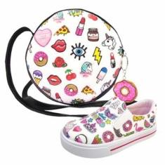 Imagem de Kit Infantil Bolsa e Tênis Stickers, Magicc Kids-Feminino