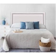 Imagem de Cabeceira Estofada Reta Luxo com Tachas - Casal