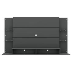 Imagem de Painel Tv 60 com Suporte e Prateleiras de Vidro Grafite