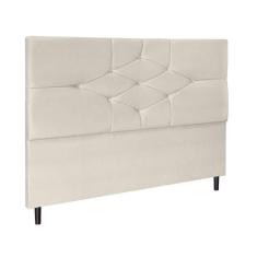 Imagem de Cabeceira Cama Solteiro 90 cm Virgínia Suede Bege E Frame
