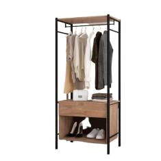 Imagem de Guarda Roupa Com Gaveta e Nicho Solteiro Berlin Closet Aberto Pto/Demolição - Artefamol