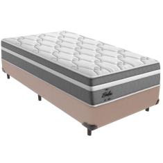 Imagem de Cama Box Bege e Colchão Berlim Molas Ensacadas Solteiro Probel