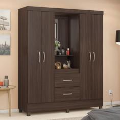 Imagem de Guarda-Roupa Capelinha Lord 4 Portas Café Touch - Demóbile