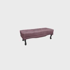 Imagem de Recamier Calçadeira Decorativo Vicenza 90 cm Veludo Roxo - Montanaris Decor