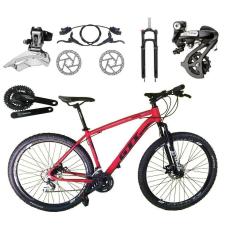 Imagem de Bicicleta Aro 29 GTI Roma Câmbios Shimano Altus 24v K7 Alumínio Freios Hidráulicos Garfo Com Trava - Vermelho
