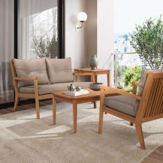 Imagem de Sofá 2 Lugares Riade Acquablock Stain Jatobá/Cinza