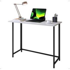Imagem de Escrivaninha Mesa de Computador Dobrável Industrial Montada(Branco)