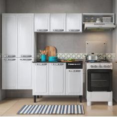 Imagem de Cozinha Compacta 4 Peças 10 Portas Rose Itatiaia Branco/Preto