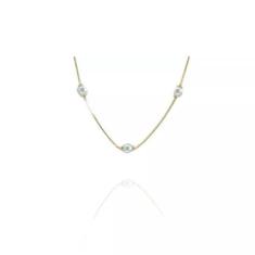Imagem de Pulseira Infantil Com Perolas Folheado Em Ouro 18K - Floratta Joias