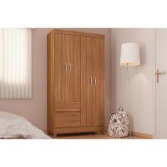 Imagem de Guarda Roupa Solteiro 4 Portas e 2 Gavetas Lotus Flex Amêndola Touch - Demóbile