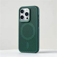 Imagem de Capa magnética de malha de dissipação de calor para iPhone 15Pro Max 14 13 12 Pro Max Cooling respirável capa de carregamento sem fio, T6, para iPhone 13 Pro