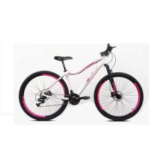 Imagem de Bicicleta Feminina Aro 29 Ksw Mwza Alumínio 24v Câmbios Shimano Garfo Suspensão Branco-rosa 15