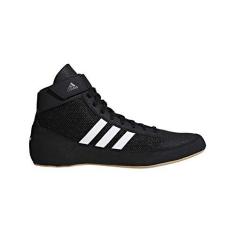 Imagem de adidas Tênis masculino de luta livre HVC, Preto/branco, 42