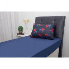 Imagem de Jogo De Lençol 2 Peças Portallar Disney Marvel Spider Talk Blue-azul Profundo Solteiro