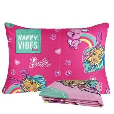 Imagem de Jogo de Cama Infantil Barbie Microfibra Solteiro Estampado 1,40 m x 2,20 m Com 2 pecas Lepper