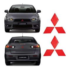 Imagem de Emblemas Logo Lancer Mitsubishi Adesivo Resinado Refletivo