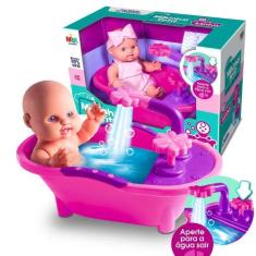Imagem de Boneca Milkinhas Petit Banho Com Banheira Que Sai Água