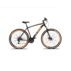 Imagem de Bicicleta Aro 29 Ksw Xlt 24v Freio a Disco Garfo Com Suspensão Mtb 29 Alumínio Pneu com Faixa Bege - Preto/Laranja