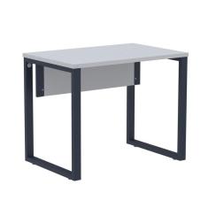 Imagem de Mesa Escritório P25 tub Pandin 90 cm (larg) Tampo mdp Cinza Pé Aço Tubular Azul Del Rey