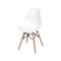 Imagem de Cadeira Boxbit Infantil Dkr Eames Pp Branca Base Madeira