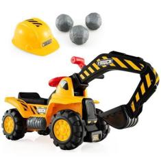Imagem de Escavadeira de construção Ride On Costzon Kids com capacete de 3 anos 