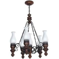 Imagem de Lustre Muller Rustico 6 Lâmpadas Envelhecido 806E
