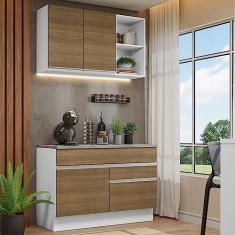 Imagem de Armário de Cozinha Compacta 120cm Branco/rustic Glamy Madesa 08