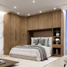 Imagem de Guarda Roupa Modulado Casal Safira 8 Portas Em Mdf Clic Móveis Cumaru
