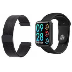 Imagem de Relógio Smartwatch P80 Rosa Android iOS + 1 Pulseira Extra - Smart Bra