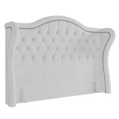 Imagem de Cabeceira Cama Box Casal King 195cm Antibes P02 Boucle Branco - Mpozenato