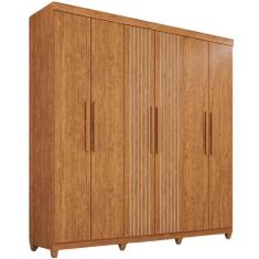Imagem de Guarda Roupa Portugal Frison Casal 6 Portas 2 Gavetas Imop Cor Cinamomo