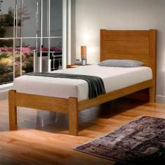 Imagem de Cama Solteiro com Colchão Lara Turca Madeira - Imbuia