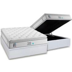 Imagem de Cama Box Baú Casal: Colchão Molas Plumatex Masterpocket Ensacadas Conf