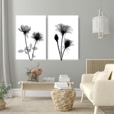 Imagem de Conjunto De 2 Telas Decorativas Flores